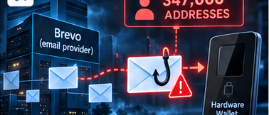 Brevo email provider phishing campaign reaching hundreds of thousands of addresses.